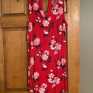 Old Navy Red Floral Mini Dress